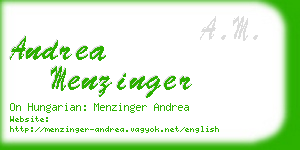 andrea menzinger business card